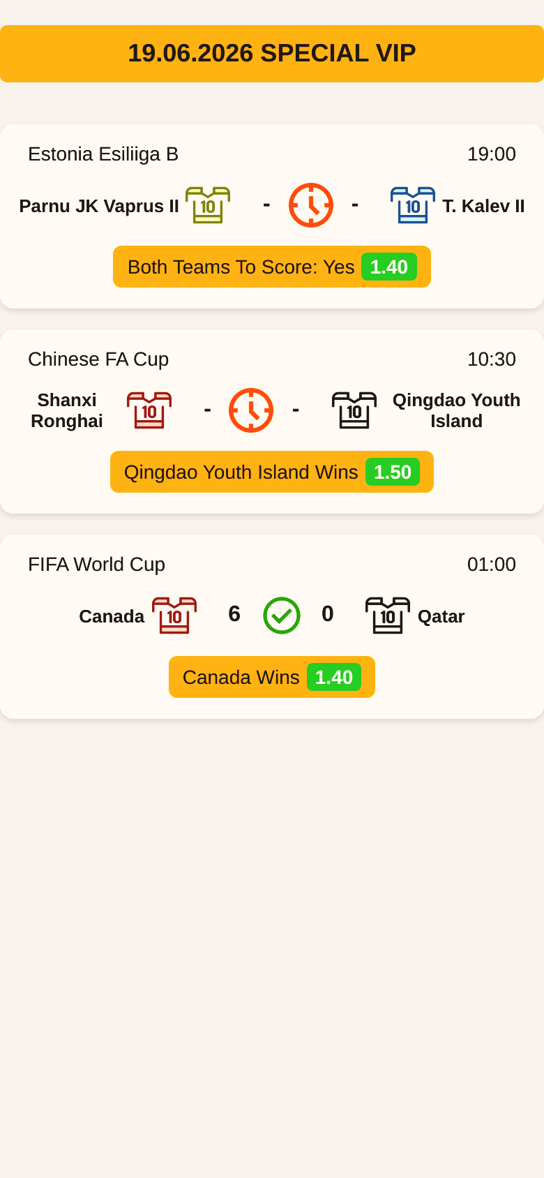 Today's Tips